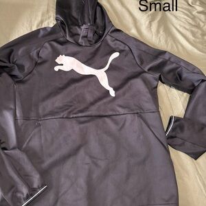 Puma Charcoal Hoodie with White Emblem